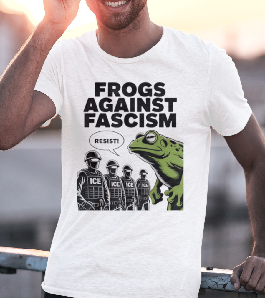Frogs Against Fascism Resist No Kings USA 50501 T-Shirt