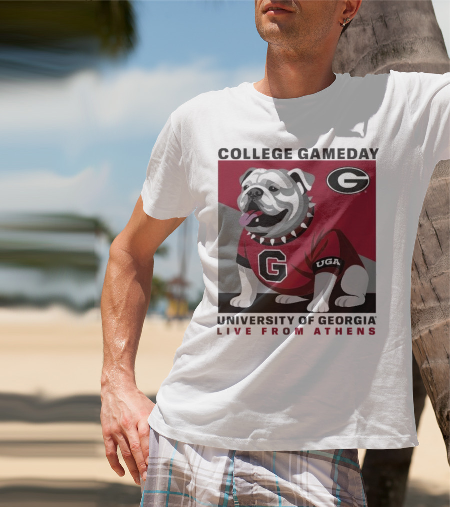 Georgia Bulldogs College Gameday University Of Georgia Live From Athens UGA 2025 T-Shirt