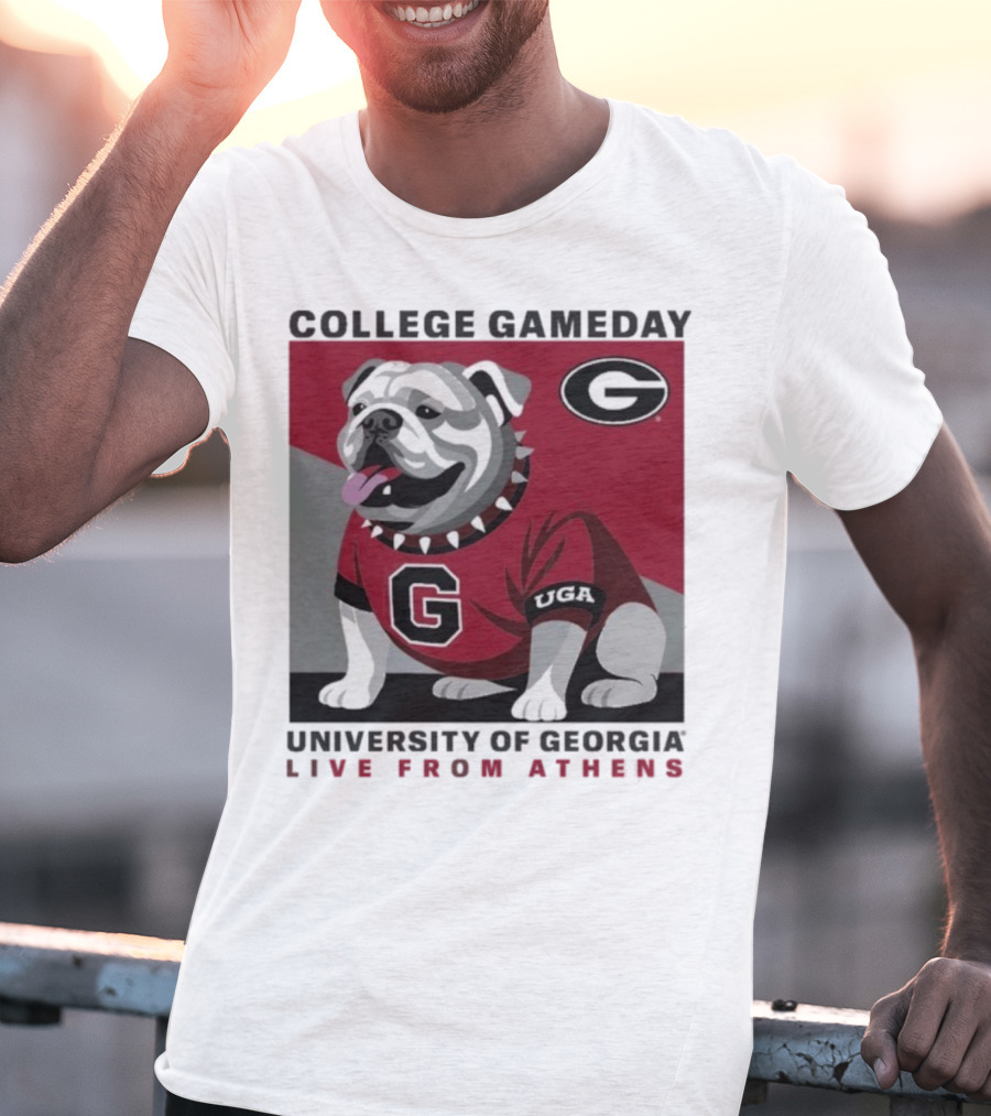 Georgia Bulldogs College Gameday University Of Georgia Live From Athens UGA 2025 T-Shirt