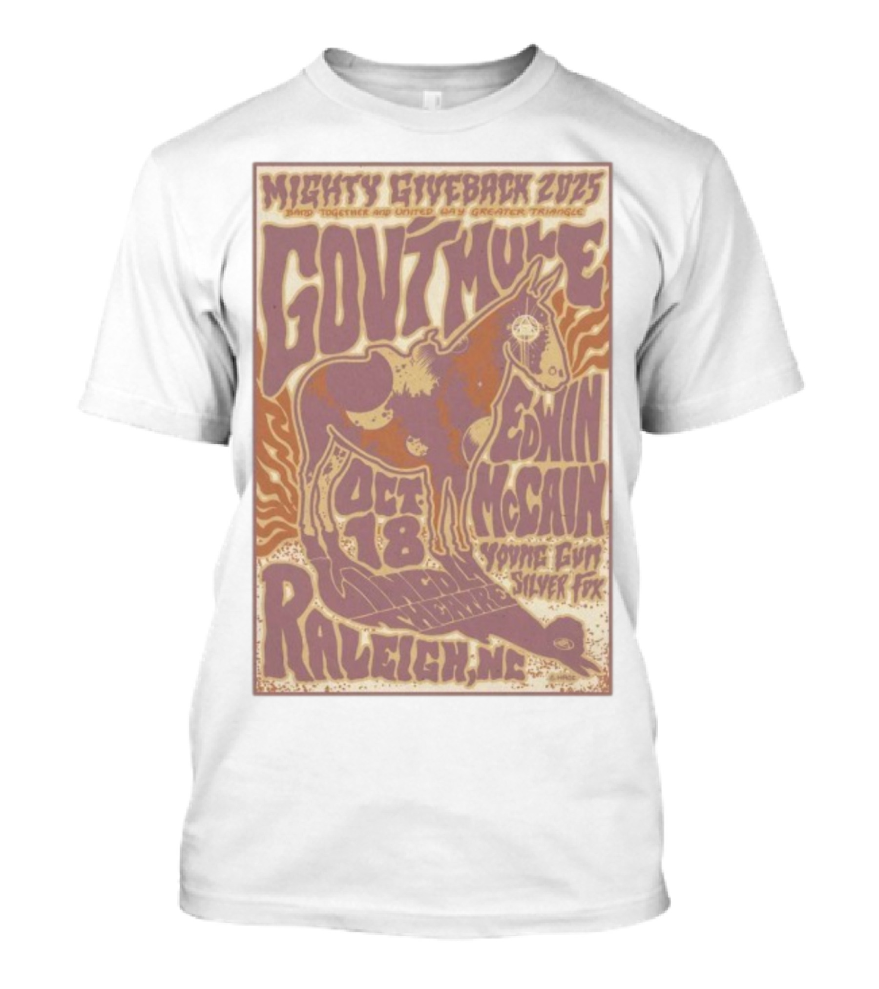 Mighty Giveback 2025 Gov’t Mule Edwin McCain Oct 18 Lincoln Theatre Outdoor Stage Raleigh NC T-Shirt