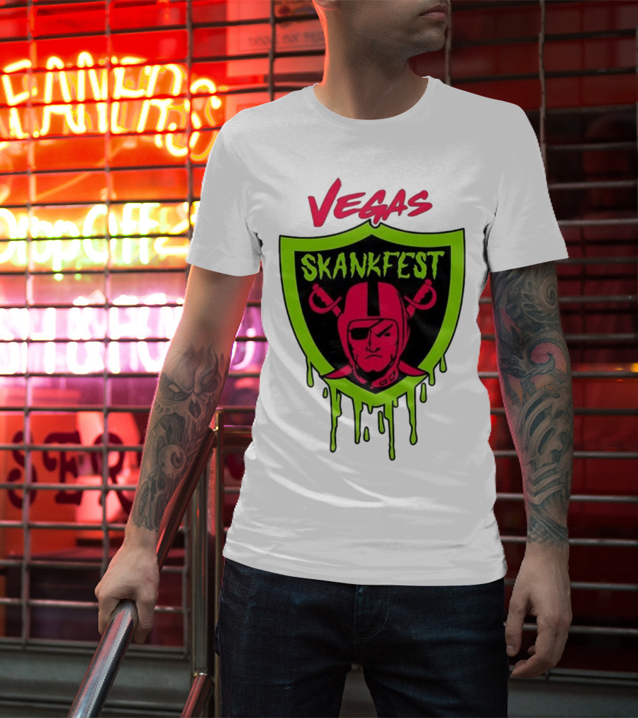 Vegas Skankfest Raiders Inspired Emblem T-Shirt