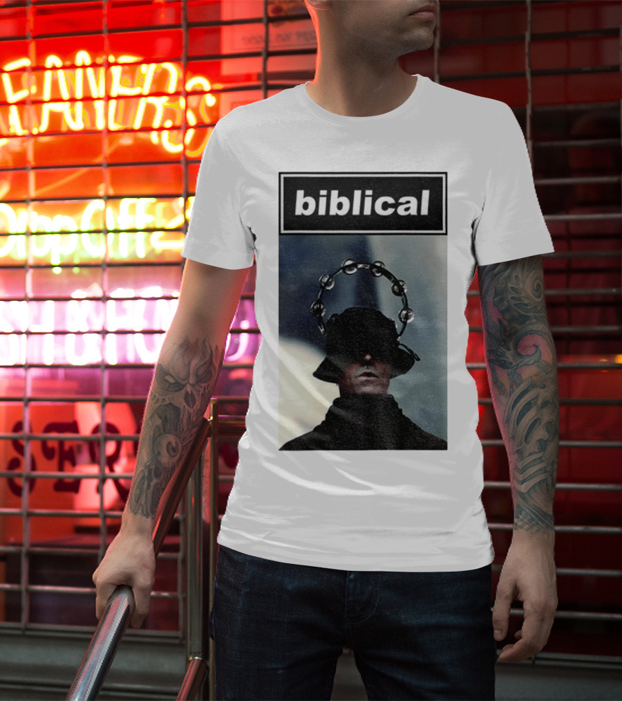 Biblical Liam Gallagher Tambourine Oasis Concert Music Lovers T-Shirt
