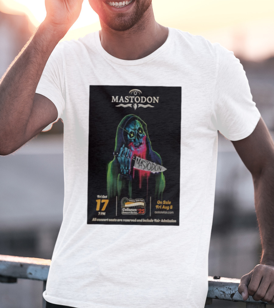 Mastodon Arizona State Fairgrounds 2025 Concert Series October 17 Coliseum T-Shirt