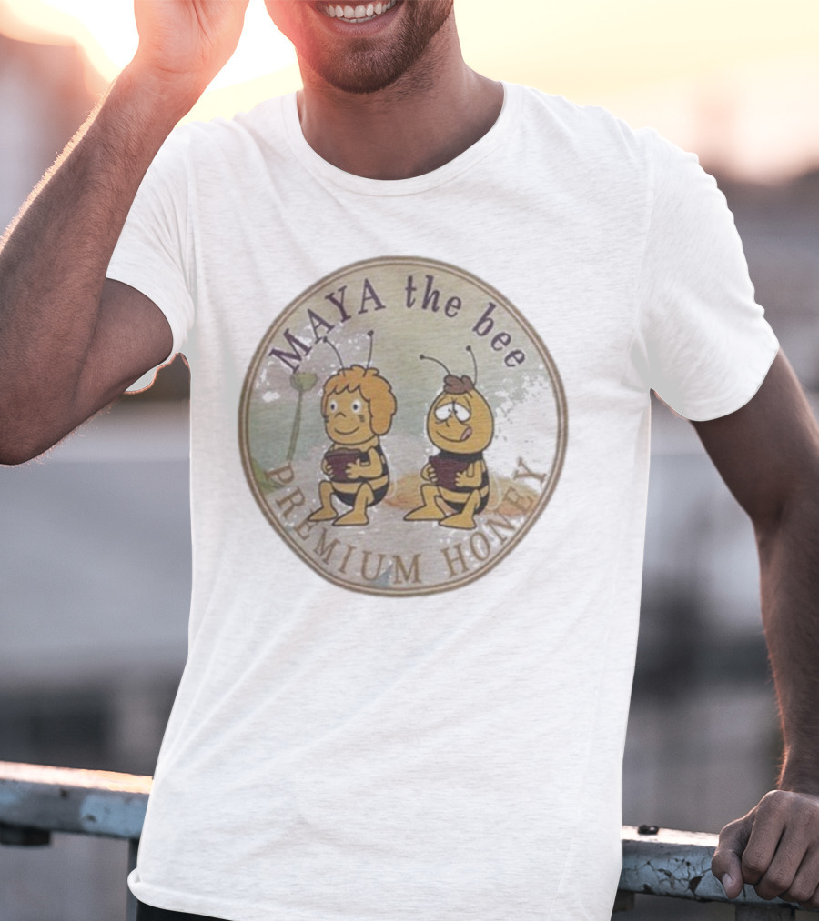 Maya The Bee Premium Honey Badge Featuring Iconic Characters T-Shirt