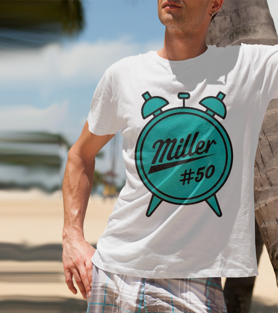Miller Lite #50 Miller O'Clock Teal Alarm T-Shirt