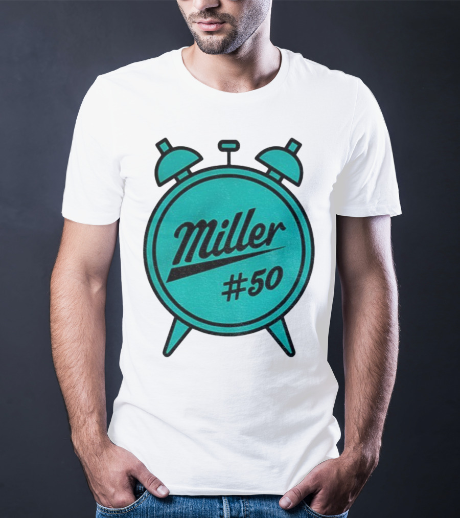 Miller Lite #50 Miller O'Clock Teal Alarm T-Shirt