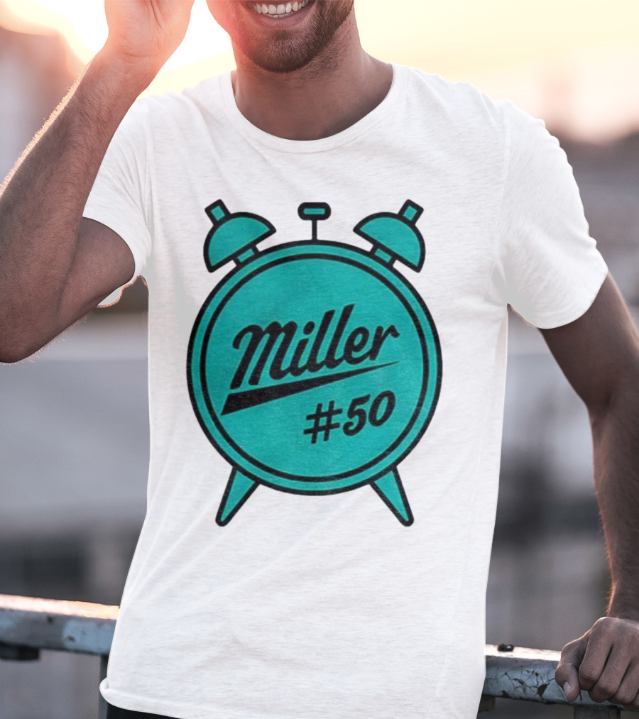Miller Lite #50 Miller O'Clock Teal Alarm T-Shirt