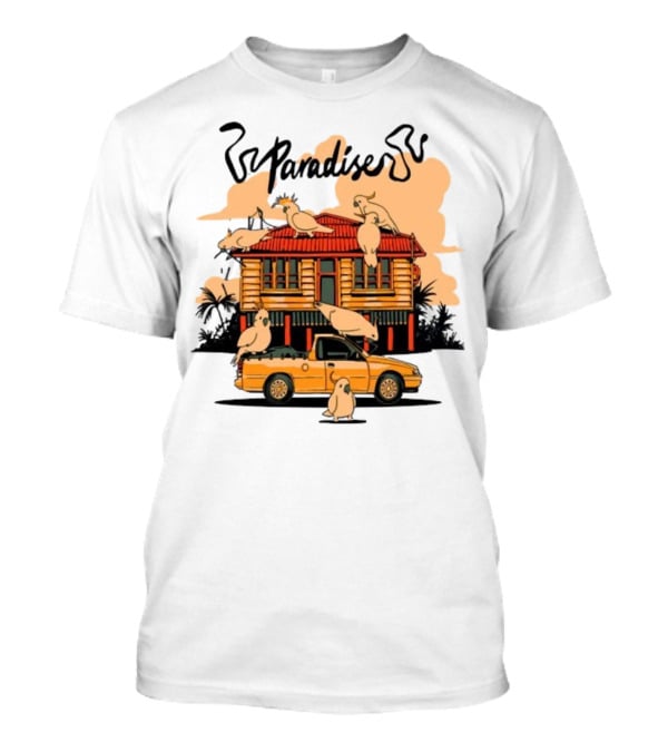 Phoebe Paradise Cockatoo House With Cockatoos And Ute Graphic T-Shirt