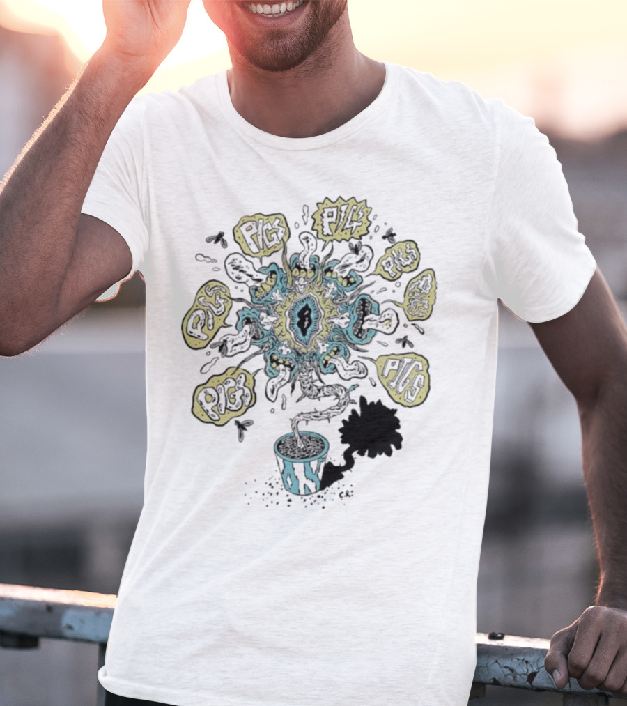 Pigs X7 Psychedelic Plantpot Blast T-Shirt