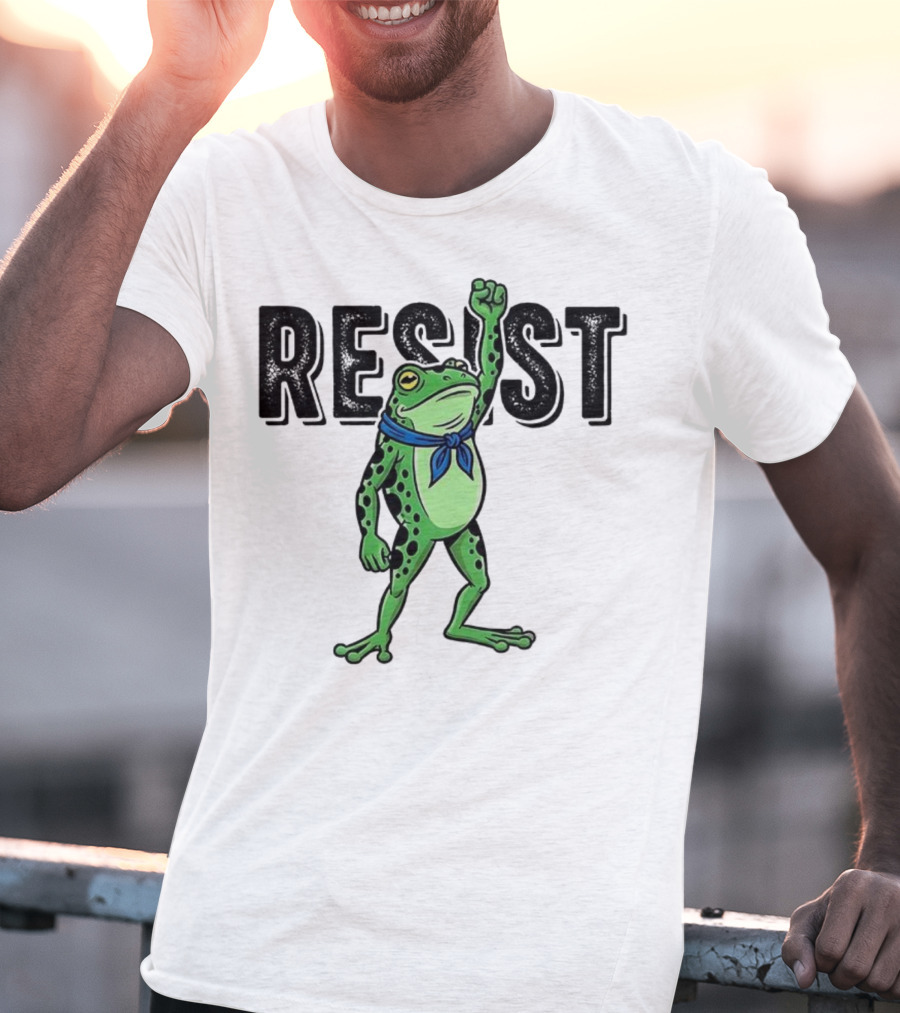 Portland Frog Resist Fist Bandana T-Shirt