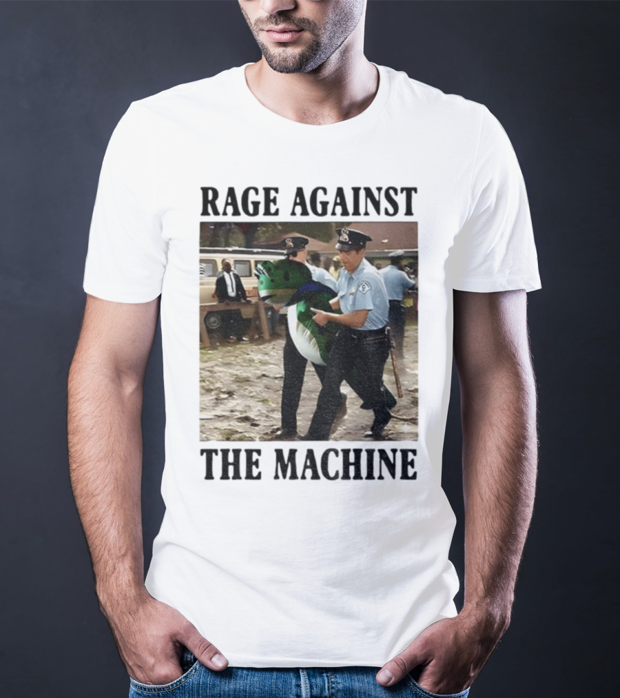 Rage Against The Machine Frog Police Scene Portland T-Shirt