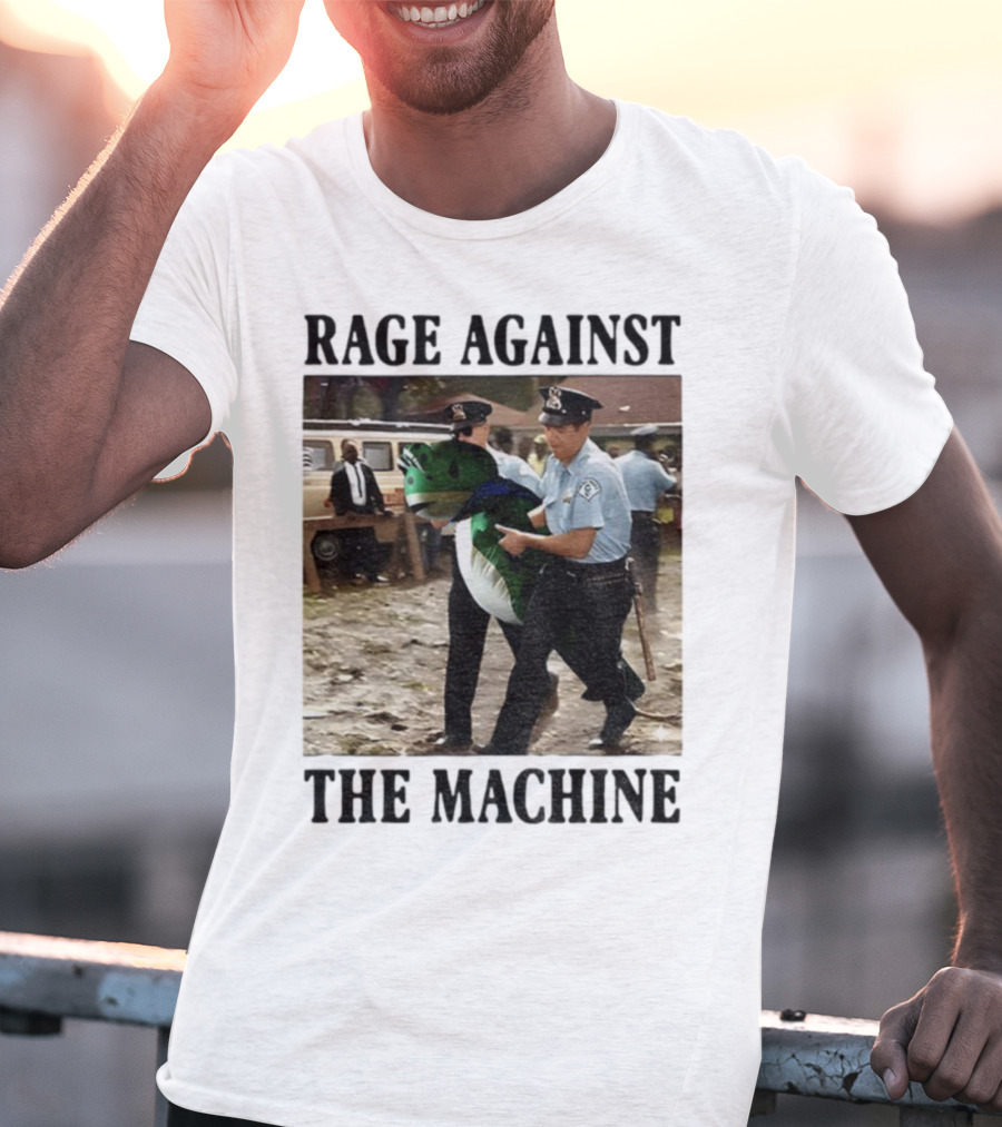 Rage Against The Machine Frog Police Scene Portland T-Shirt