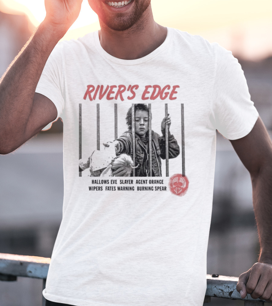 River’s Edge Hallows Eve Slayer Agent Orange Wipers Fates Warning Burning Spear Skulls T-Shirt