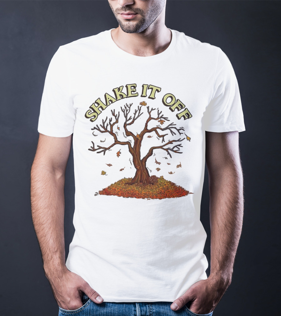 Shake It Off Autumn Leaves Falling Tree T-Shirt