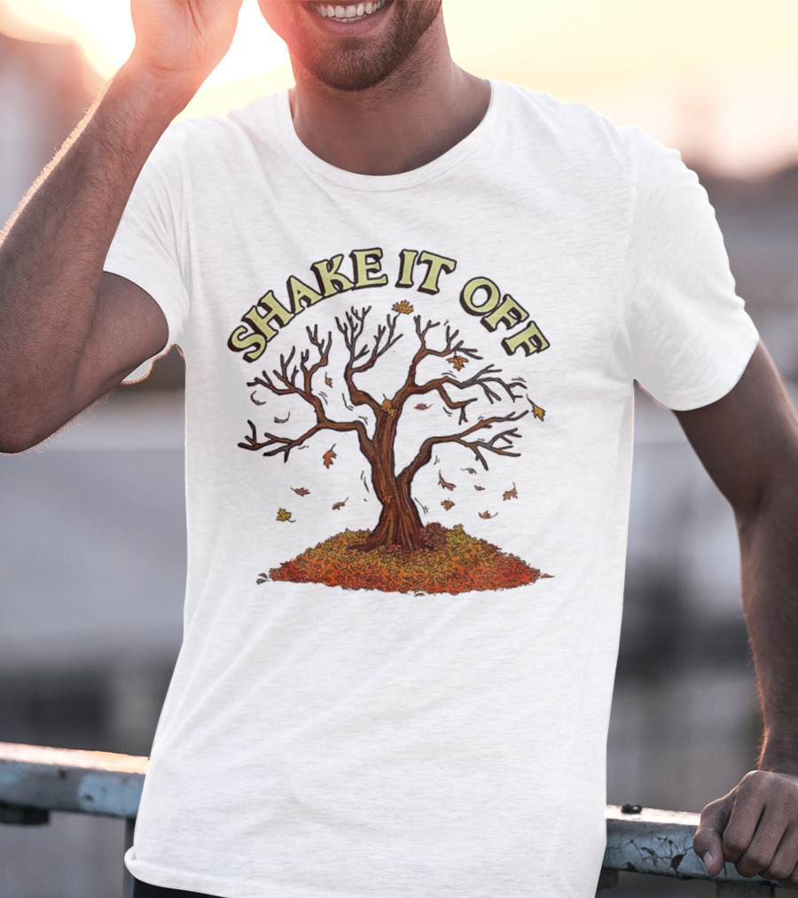 Shake It Off Autumn Leaves Falling Tree T-Shirt