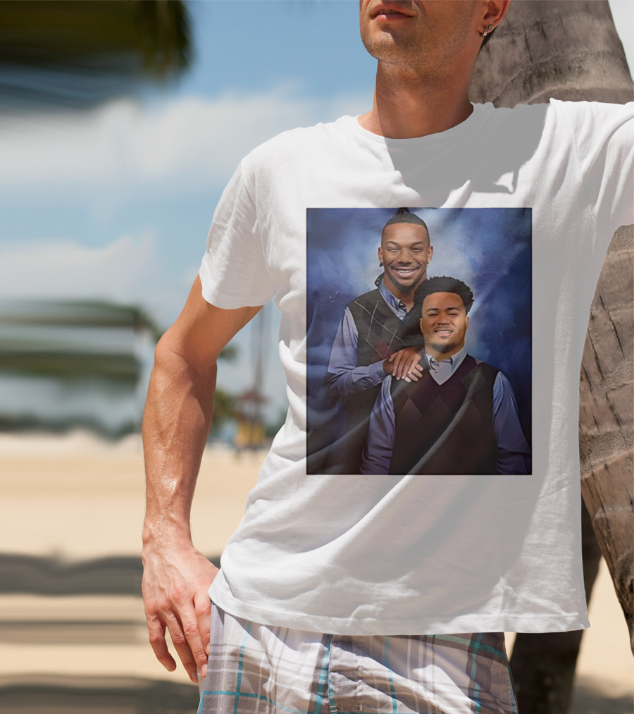 Bijan Robinson Tyler Allgeier Stepbrother Portrait Parody T-Shirt