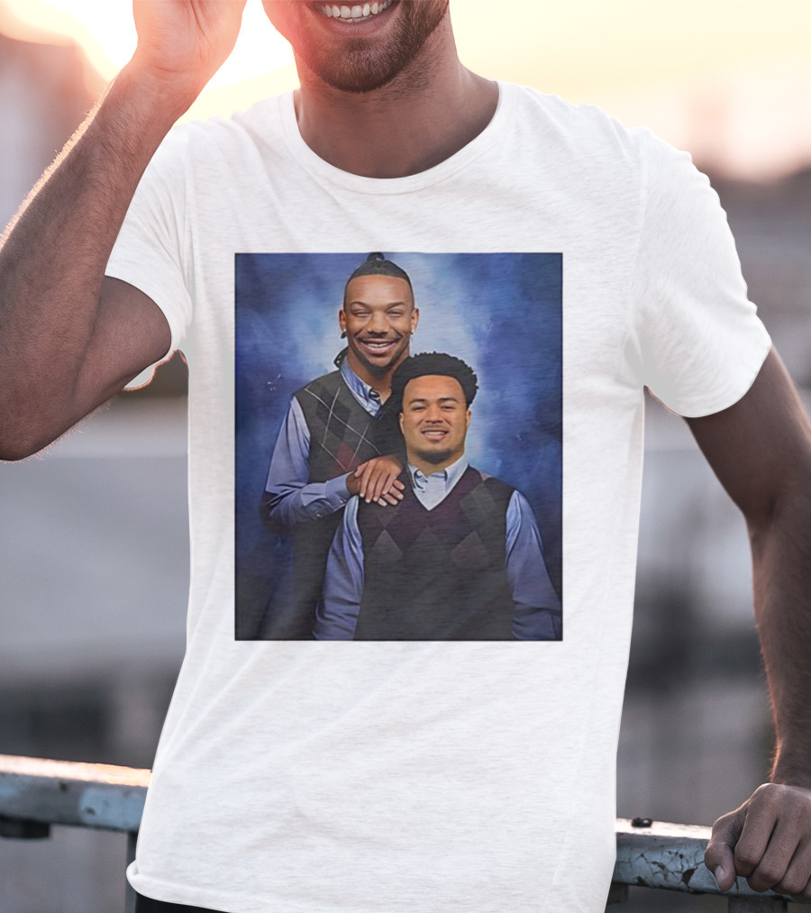 Bijan Robinson Tyler Allgeier Stepbrother Portrait Parody T-Shirt