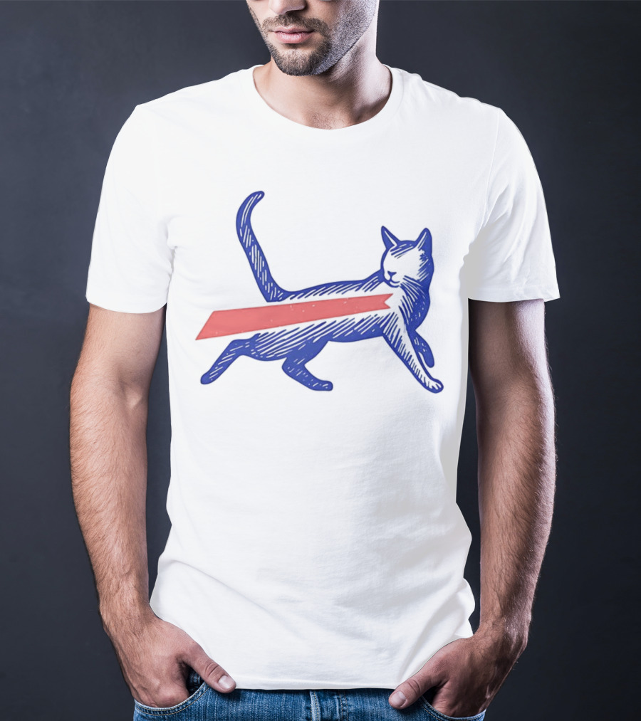 Buffalo Bills Football Cat Logo Design T-Shirt