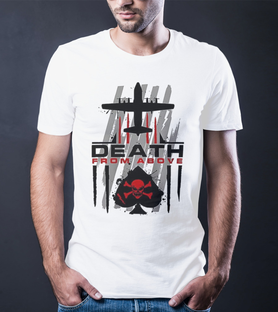 Death From Above Hercules Ace Of Spades Skull And Crossbones T-Shirt