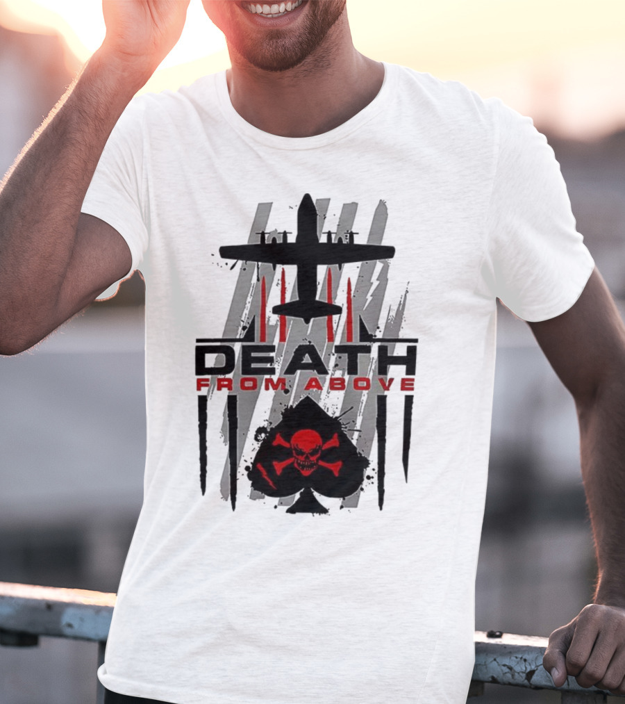 Death From Above Hercules Ace Of Spades Skull And Crossbones T-Shirt