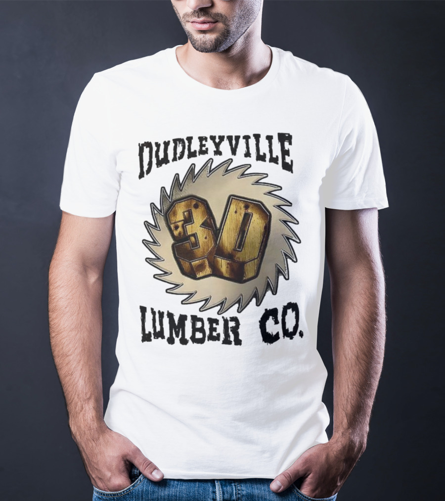 Dudleyville 3D Lumber Co Saw Blade Logo T-Shirt