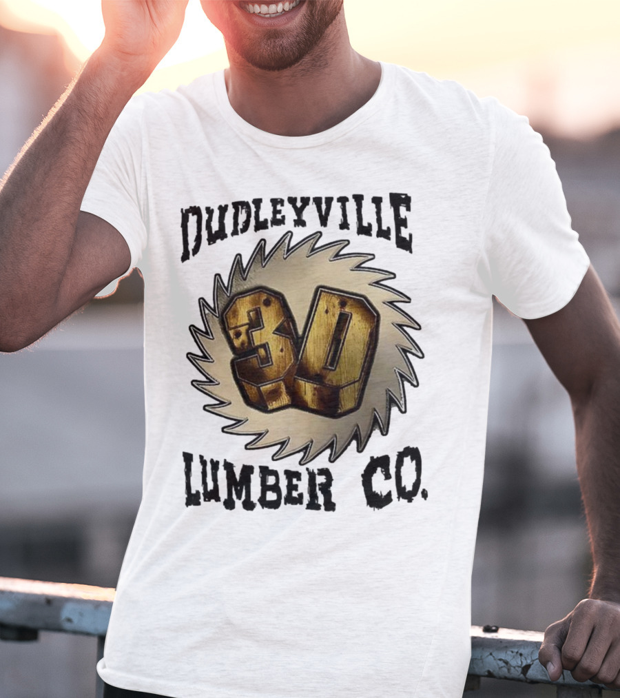Dudleyville 3D Lumber Co Saw Blade Logo T-Shirt