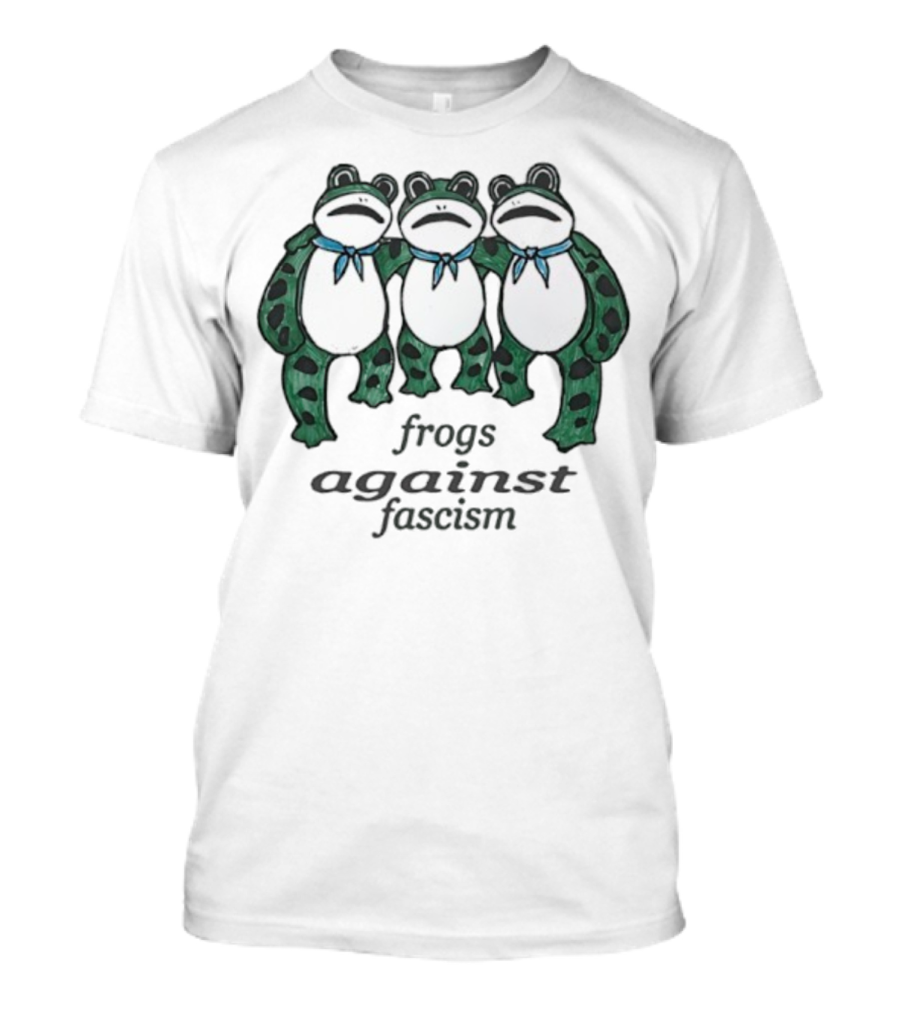 Frogs Against Fascism Three Frogs United In Harmony T-Shirt