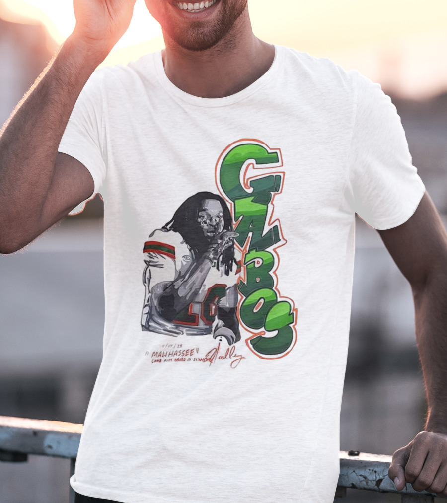 Malachi Toney Gabos Miami Hurricanes Malihassee Signature T-Shirt