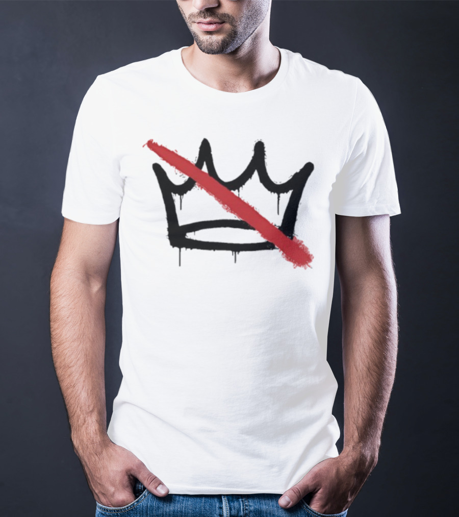 New No Kings In America Strikethrough Crown Symbol T-Shirt