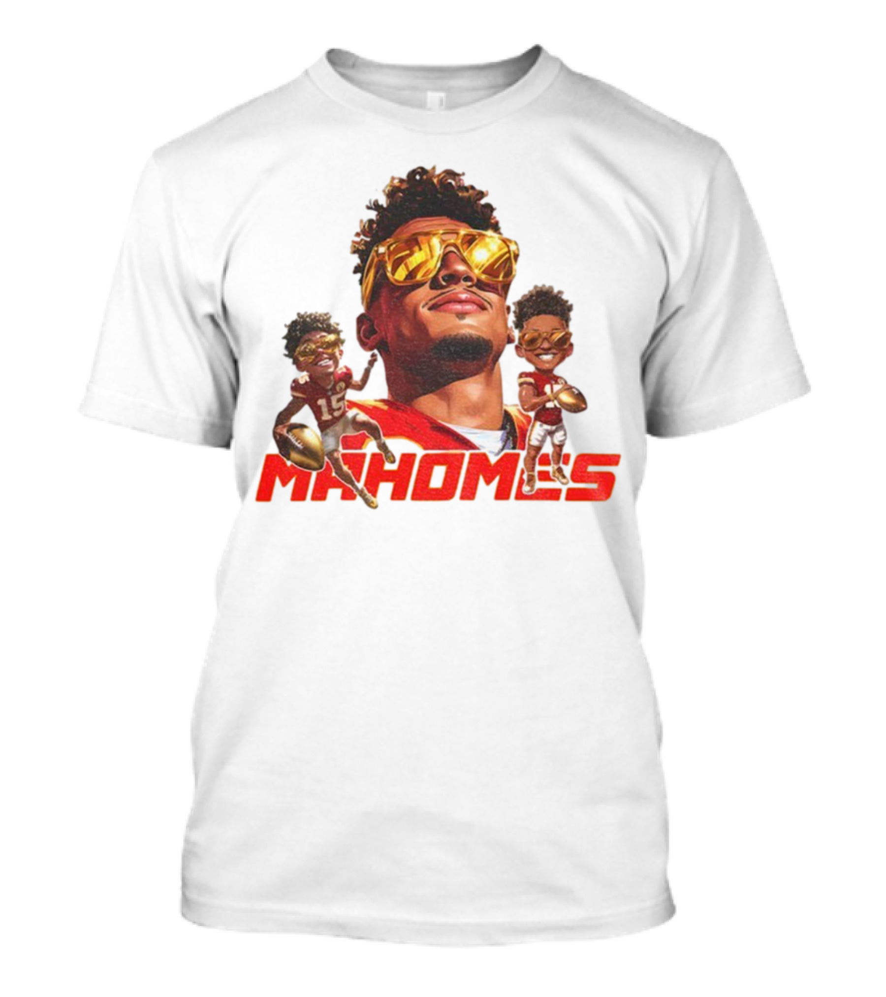 Patrick Mahomes Kansas City Chiefs Football Player Caricature Mahomes 2025 T-Shirt