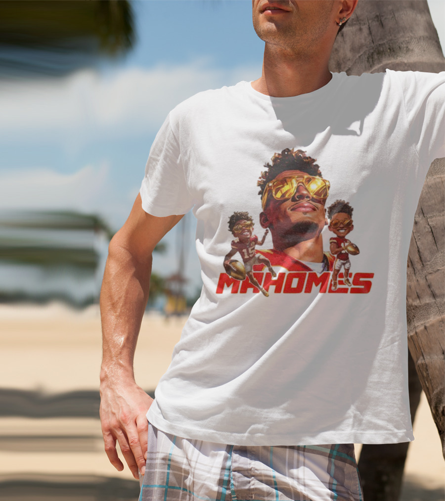 Patrick Mahomes Kansas City Chiefs Football Player Caricature Mahomes 2025 T-Shirt
