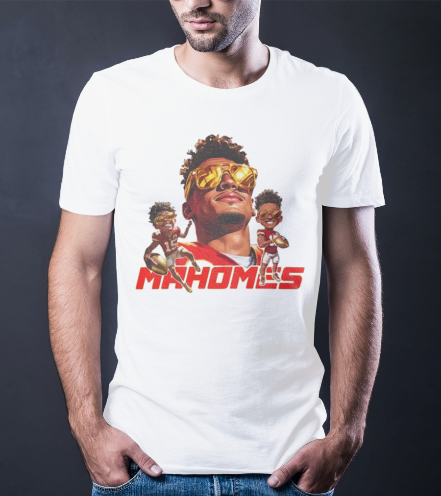 Patrick Mahomes Kansas City Chiefs Football Player Caricature Mahomes 2025 T-Shirt