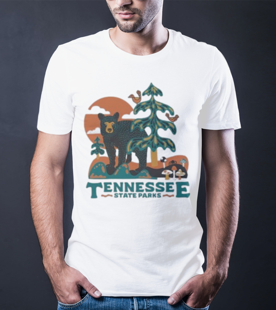 Tennessee State Parks Bear Nature Scene And Forest Wildlife T-Shirt