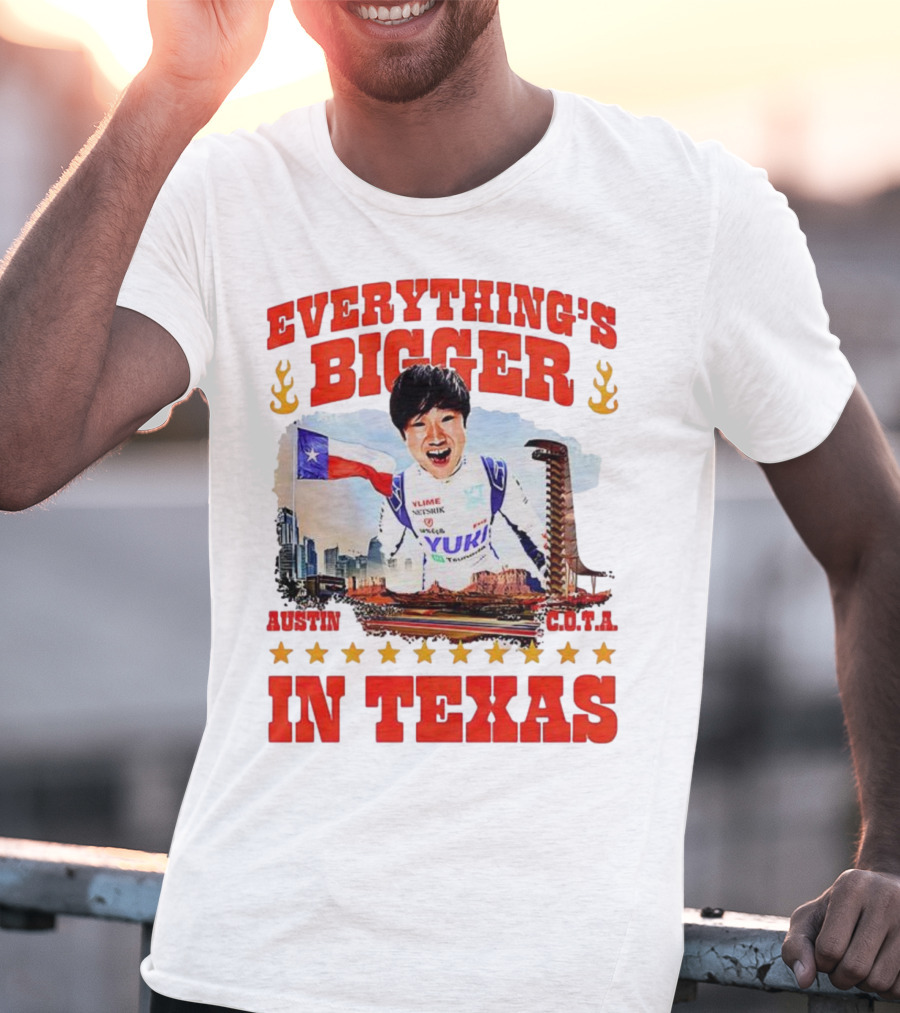 Tsunoda Yuki Everything's Bigger Austin COTA Texas T-Shirt