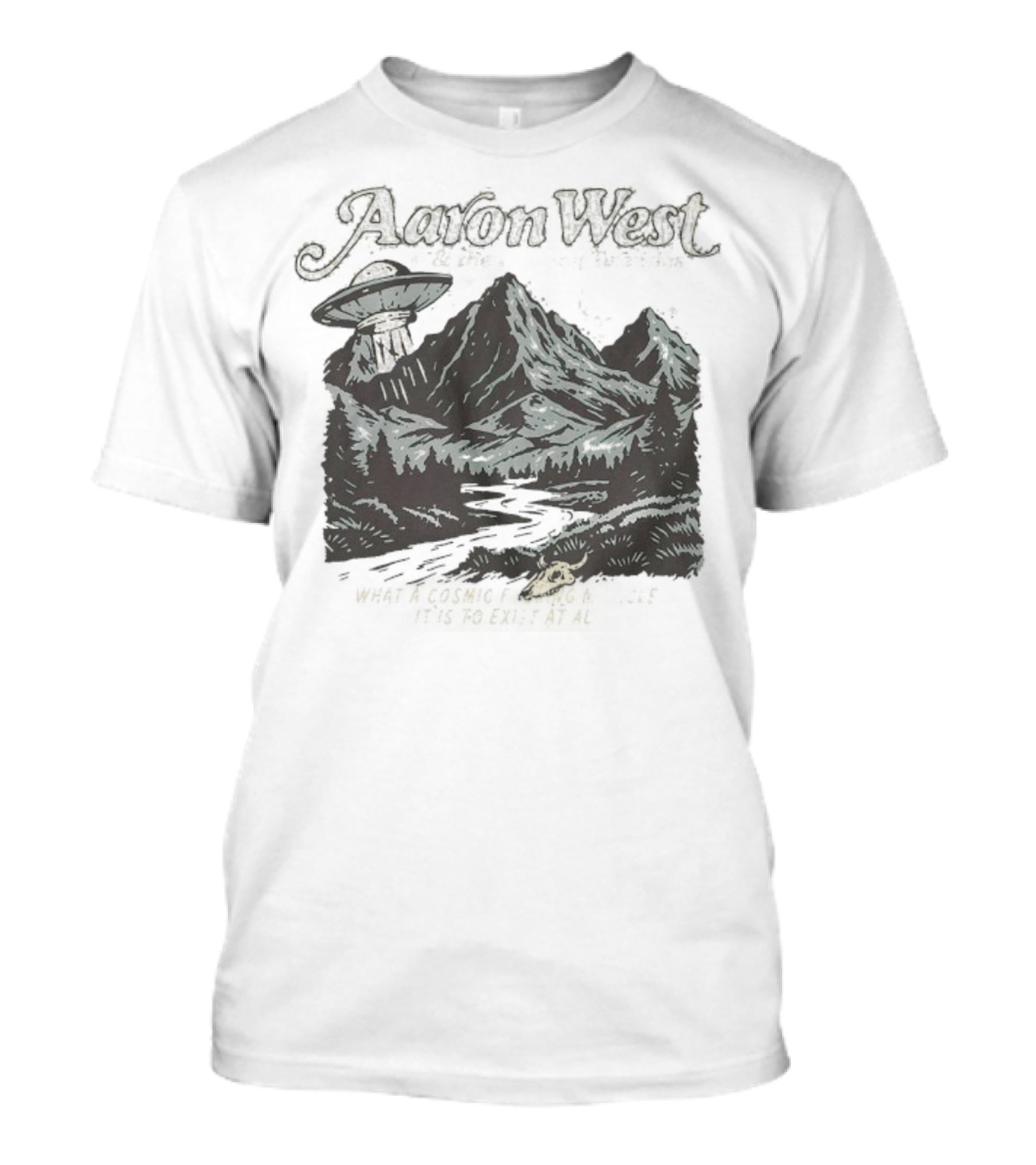 Aaron West And The Roaring Twenties What A Cosmic Miracle It Is To Exist At All UFO Scene T-Shirt