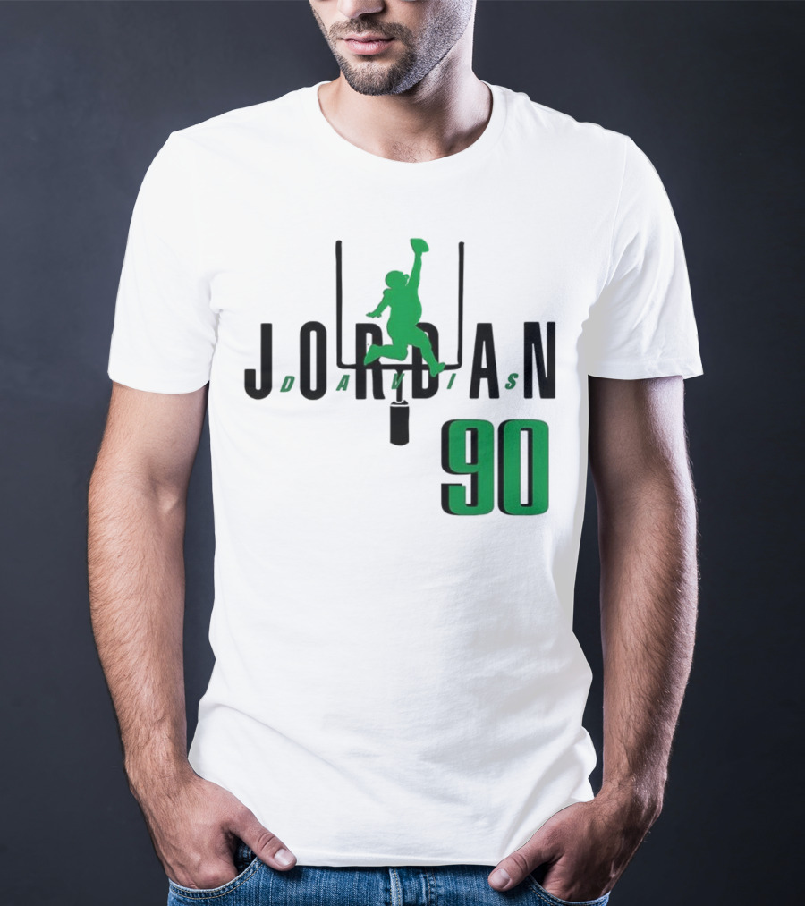 Jordan Davis Philadelphia Eagles Number 90 Air Player Silhouette T-Shirt