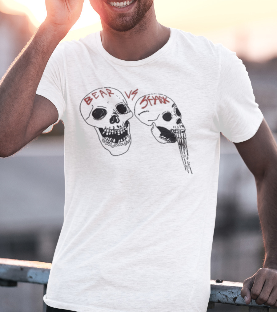Bear Vs Shark Skulls Snow Cone Skull T-Shirt