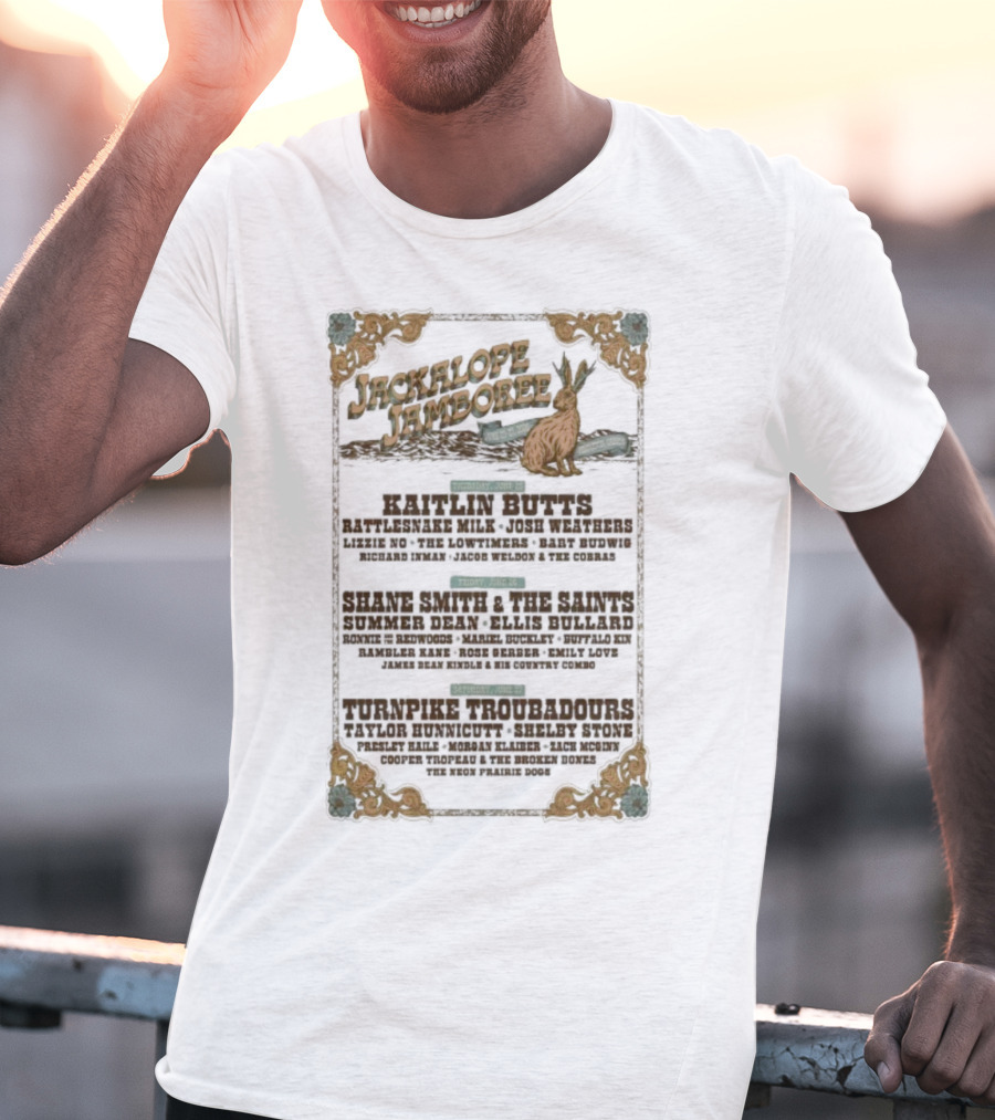 Jackalope Jamboree 2026 Pendleton Oregon American Aquarium Shane Smith Craig Morgan Lineup T-Shirt