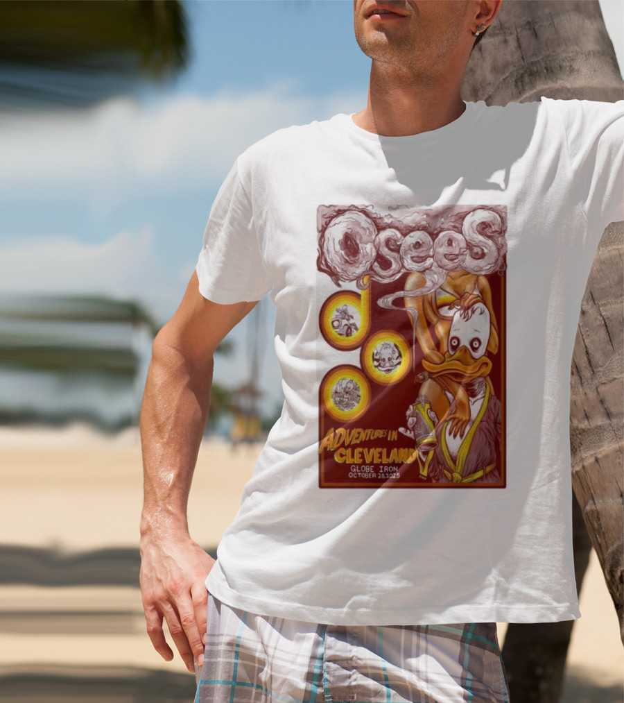 Osees Adventures In Cleveland Globe Iron October 28 2025 T-Shirt