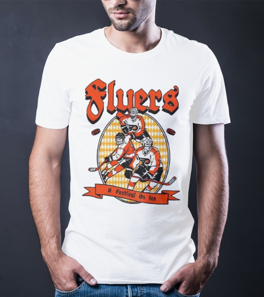 Philadelphia Flyers A Festival On Ice Hockey Team T-Shirt