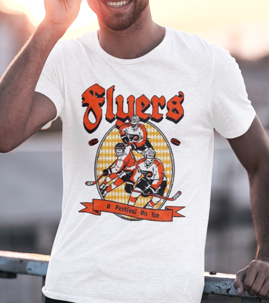 Philadelphia Flyers A Festival On Ice Hockey Team T-Shirt