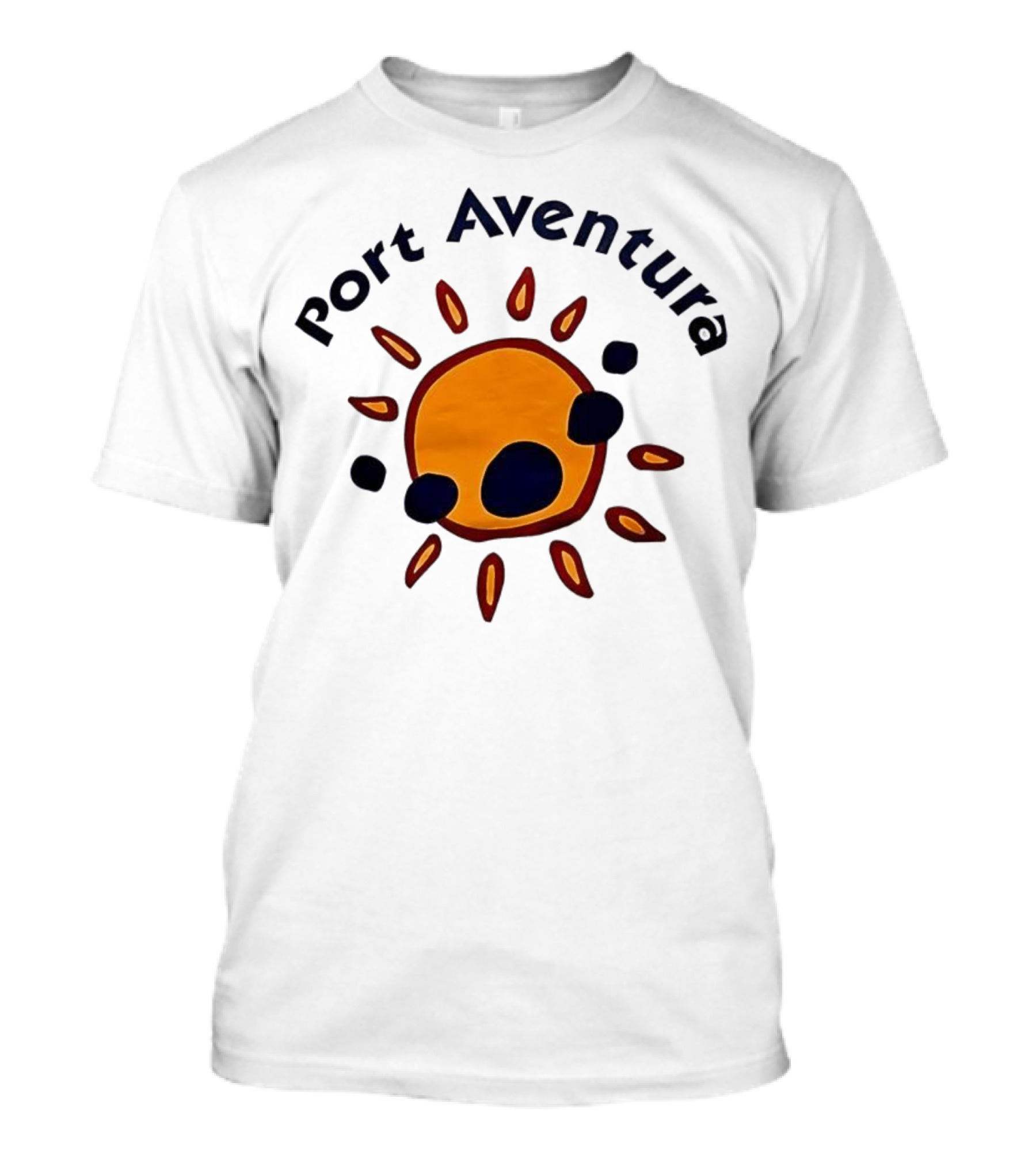 Port Aventura Sunburst Logo Design T-Shirt