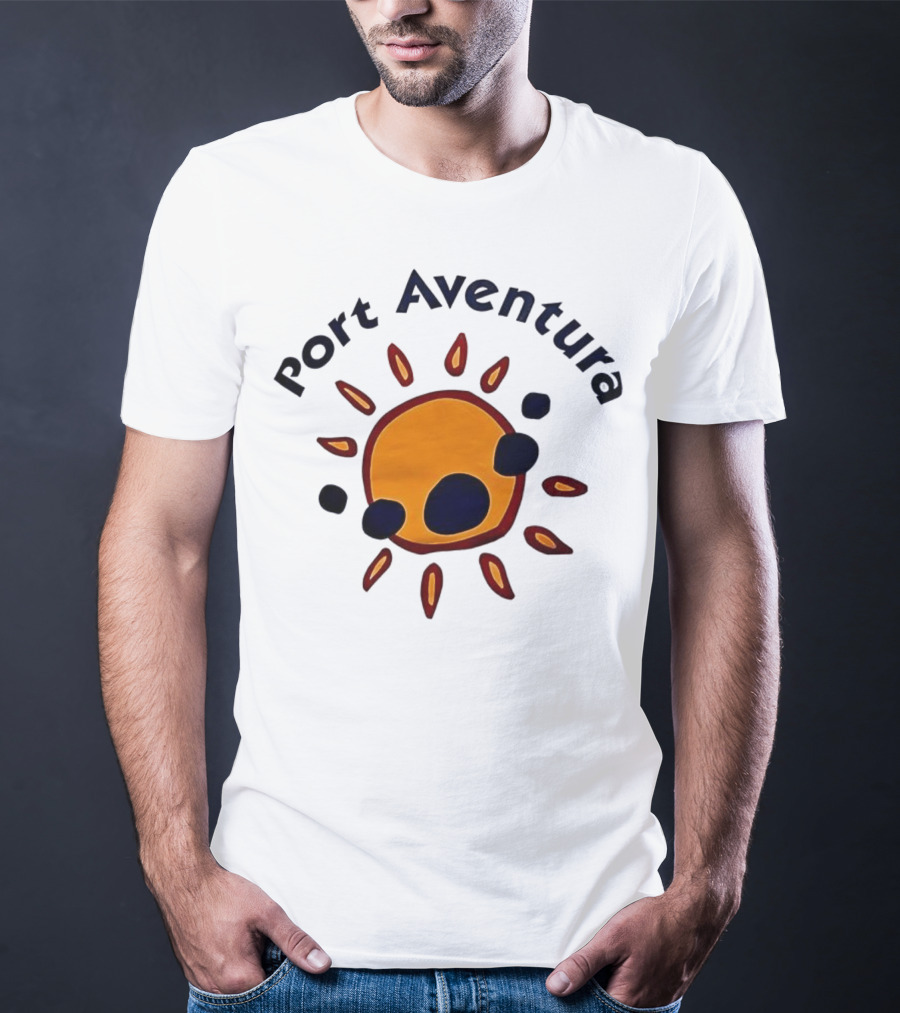 Port Aventura Sunburst Logo Design T-Shirt