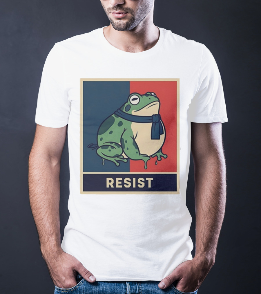 Portland Frog Protest Resist Activist Retro Style T-Shirt