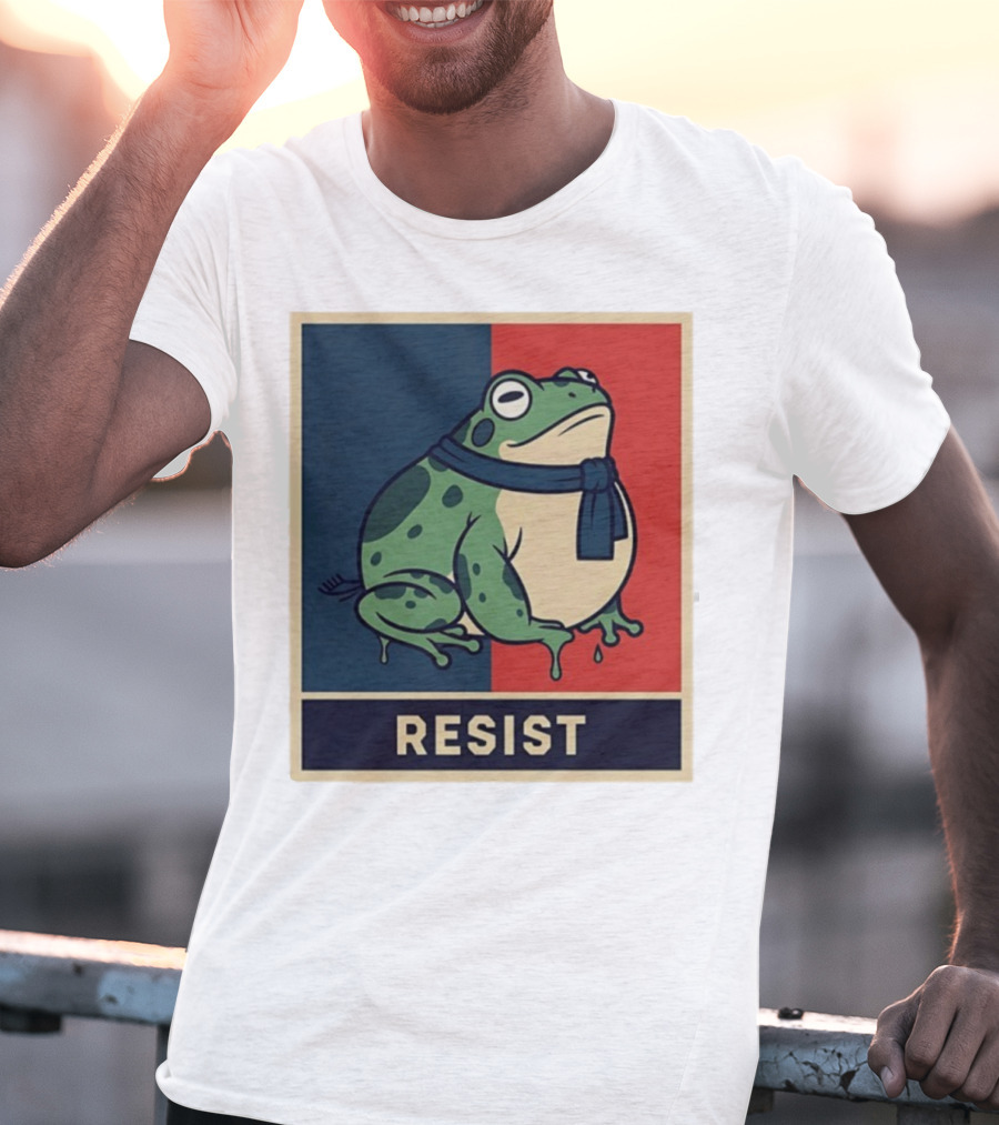 Portland Frog Protest Resist Activist Retro Style T-Shirt