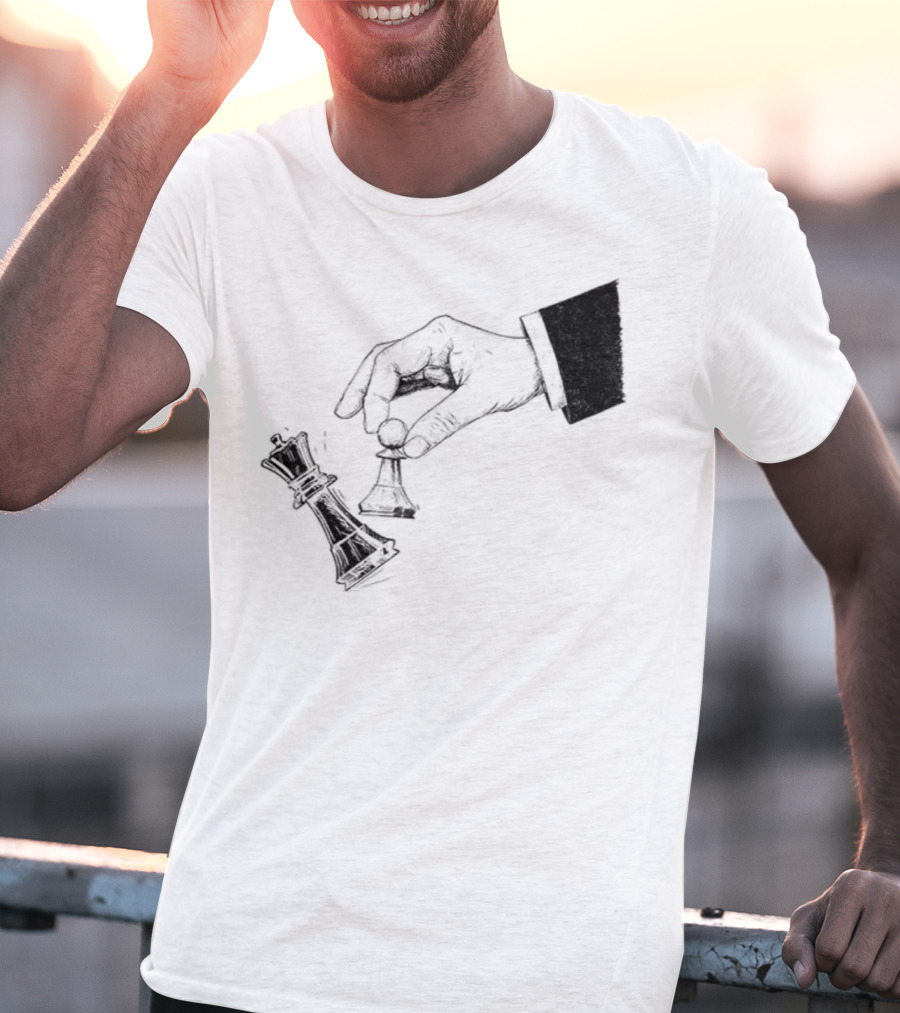 Protest Chess Pawn Topples King No Kings In America Bold Political Statement T-Shirt