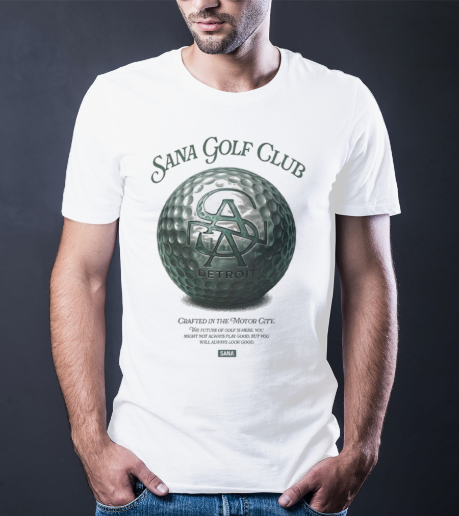 Sana Golf Club Detroit Crafted In The Motor City T-Shirt