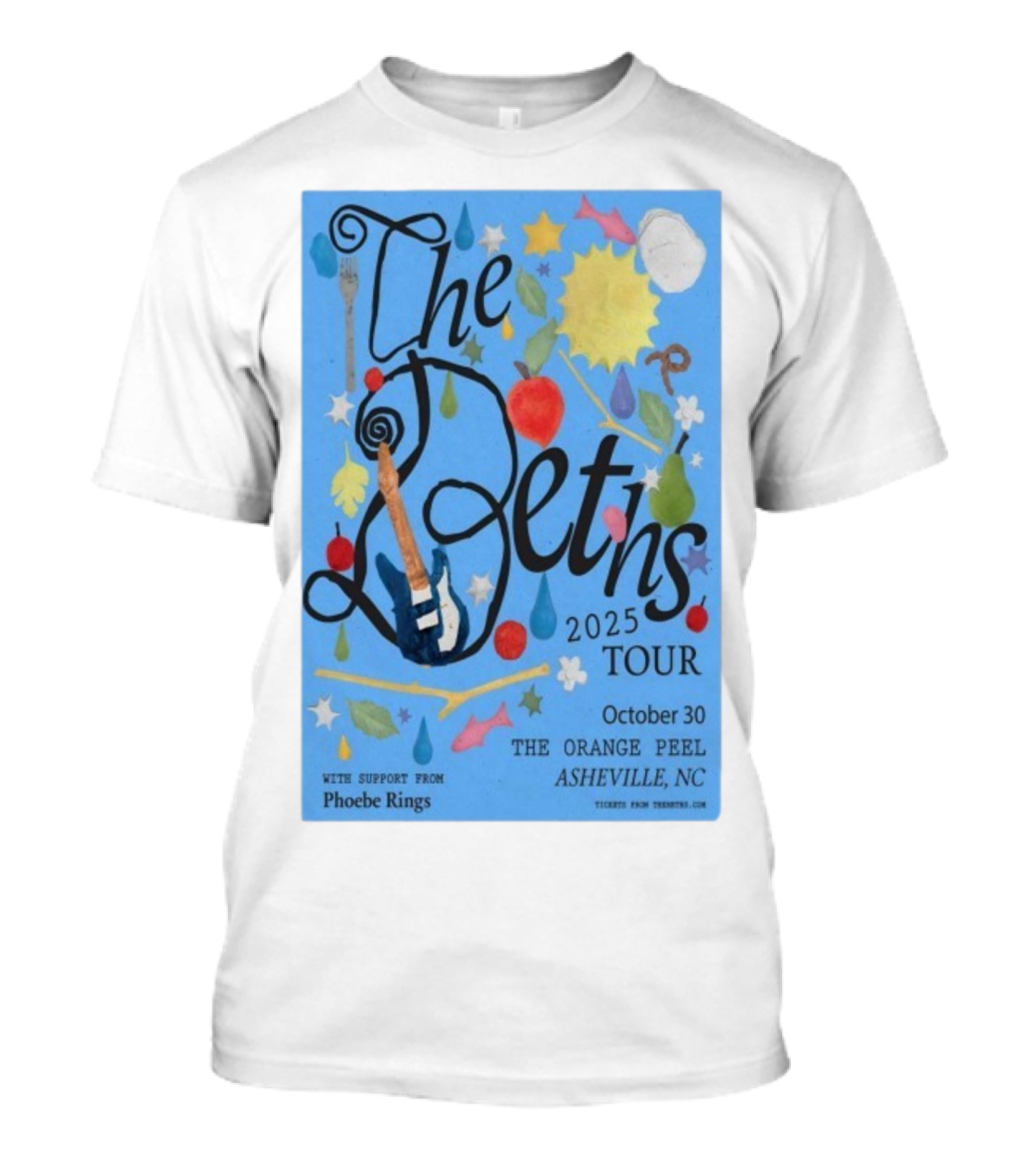 The Beths Tour 2025 The Orange Peel Asheville NC October 30 With Phoebe Rings T-Shirt