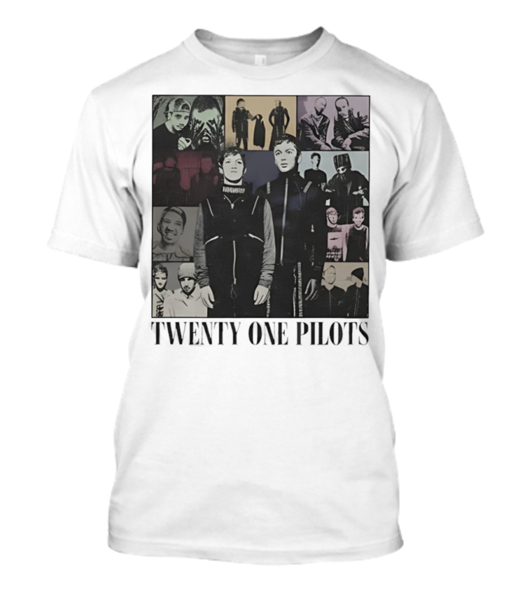 Twenty One Pilots Clancy Eras Tour 2025 Band Members Collage T-Shirt