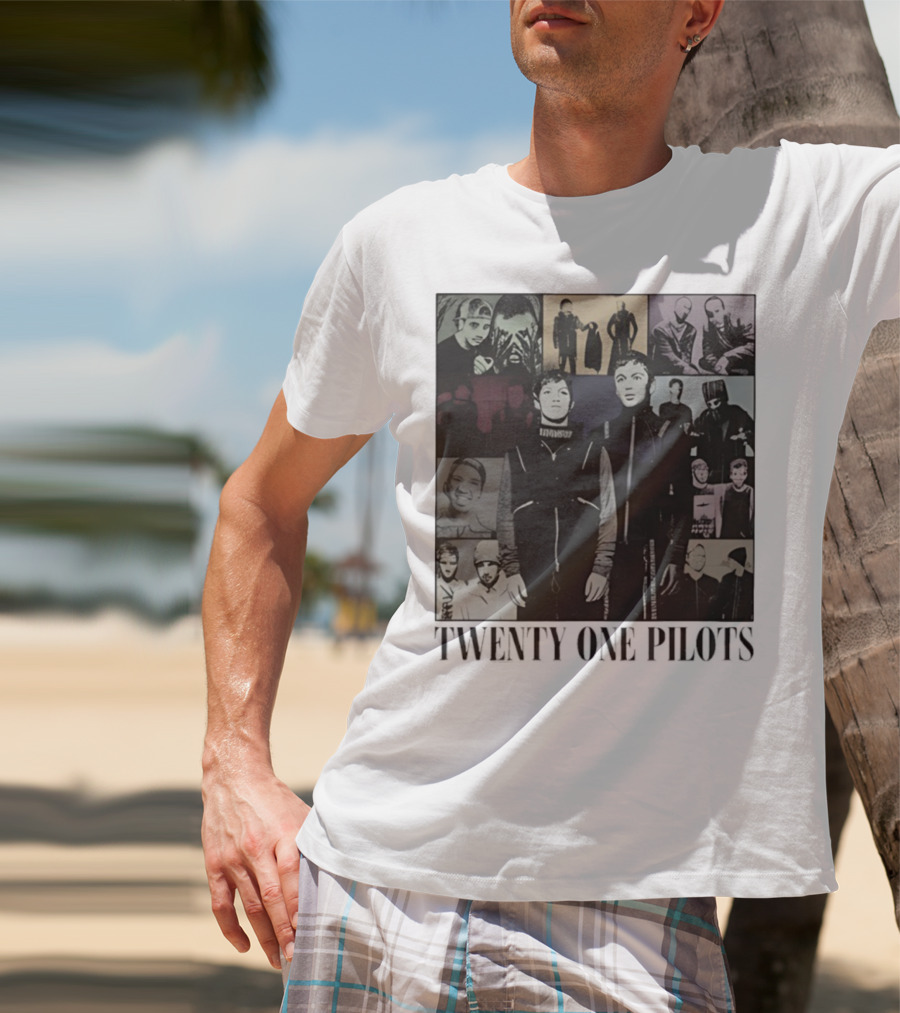 Twenty One Pilots Clancy Eras Tour 2025 Band Members Collage T-Shirt